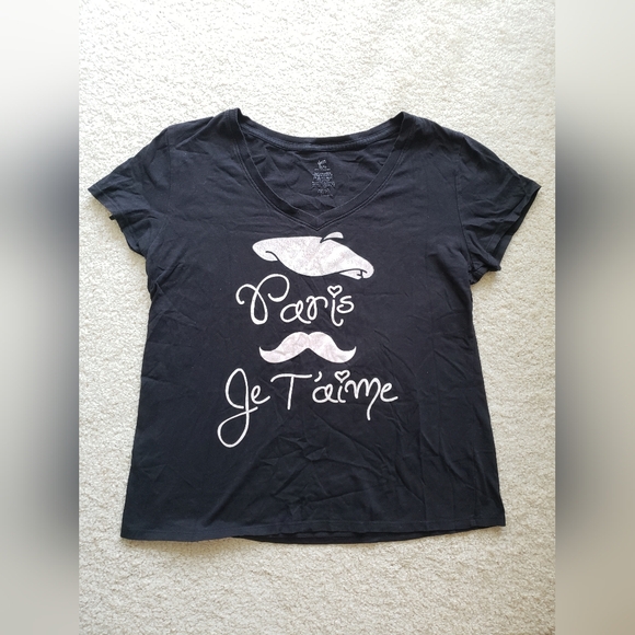 Paris Tshirt Black - Picture 1 of 3